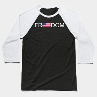 American Freedom Eagle Cross Flag Military Army Mens Printed & Packaged in The USA Baseball T-Shirt